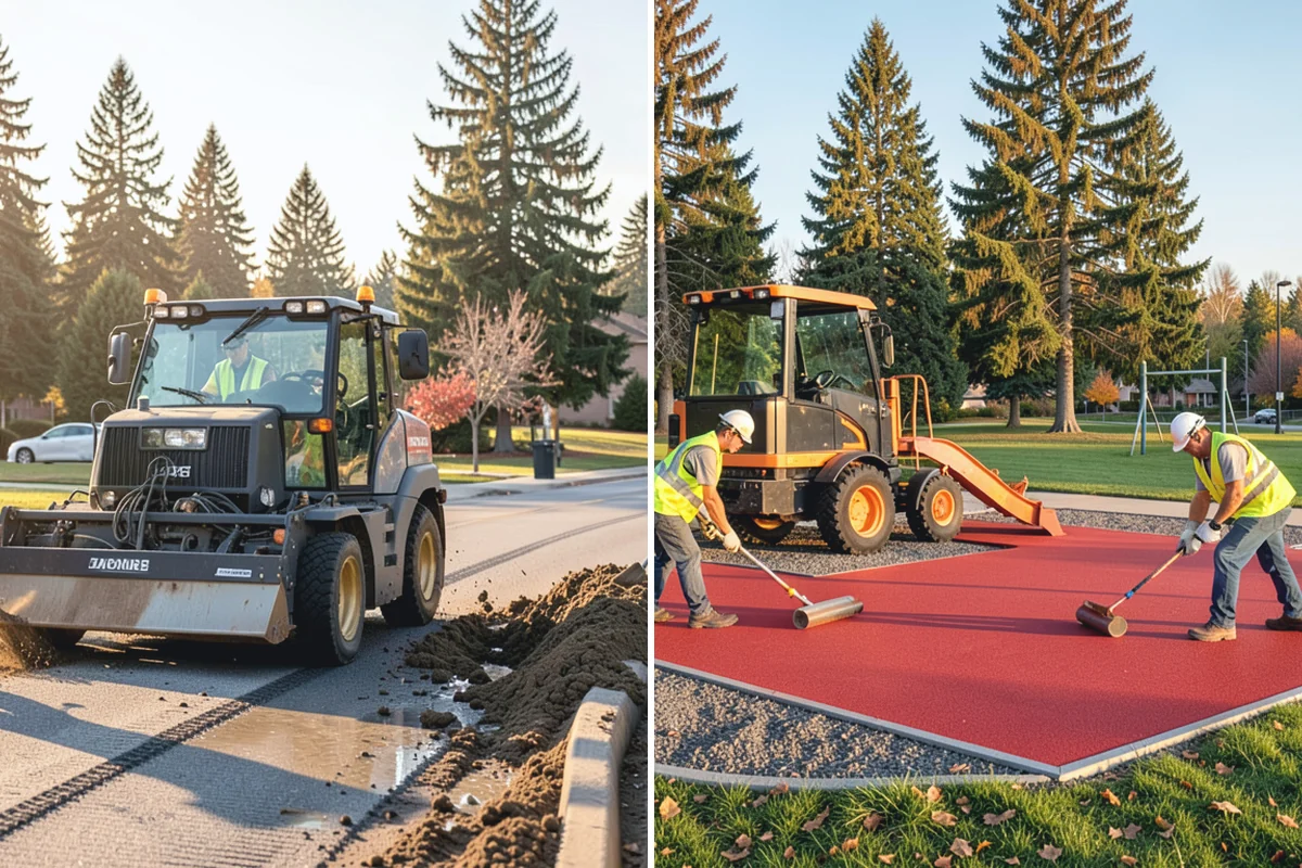 Facility Fencing & Gates in Buckley, Pierce County, WA - Lay out the fence line and gate locations