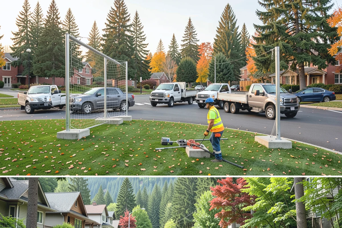 Facility Fencing & Gates in Darrington, Snohomish County, WA - Fencing installs year-round, though setting posts is easiest when the ground is not saturated in the depths of winter.