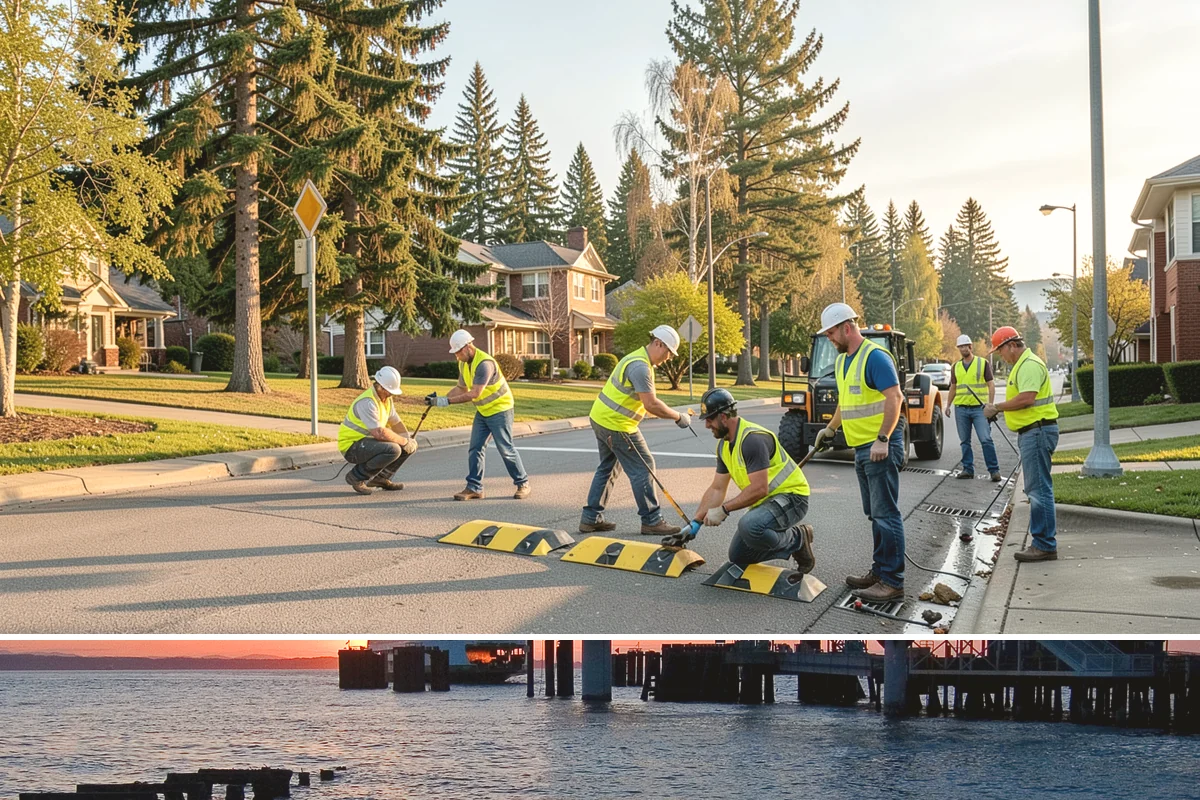 Facility Fencing & Gates in Edmonds, Snohomish County, WA - Fencing installs year-round, though setting posts is easiest when the ground is not saturated in the depths of winter.