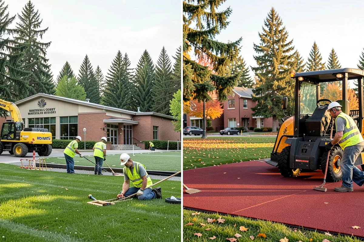 Facility Fencing & Gates in Gig Harbor, Pierce County, WA - Lay out the fence line and gate locations