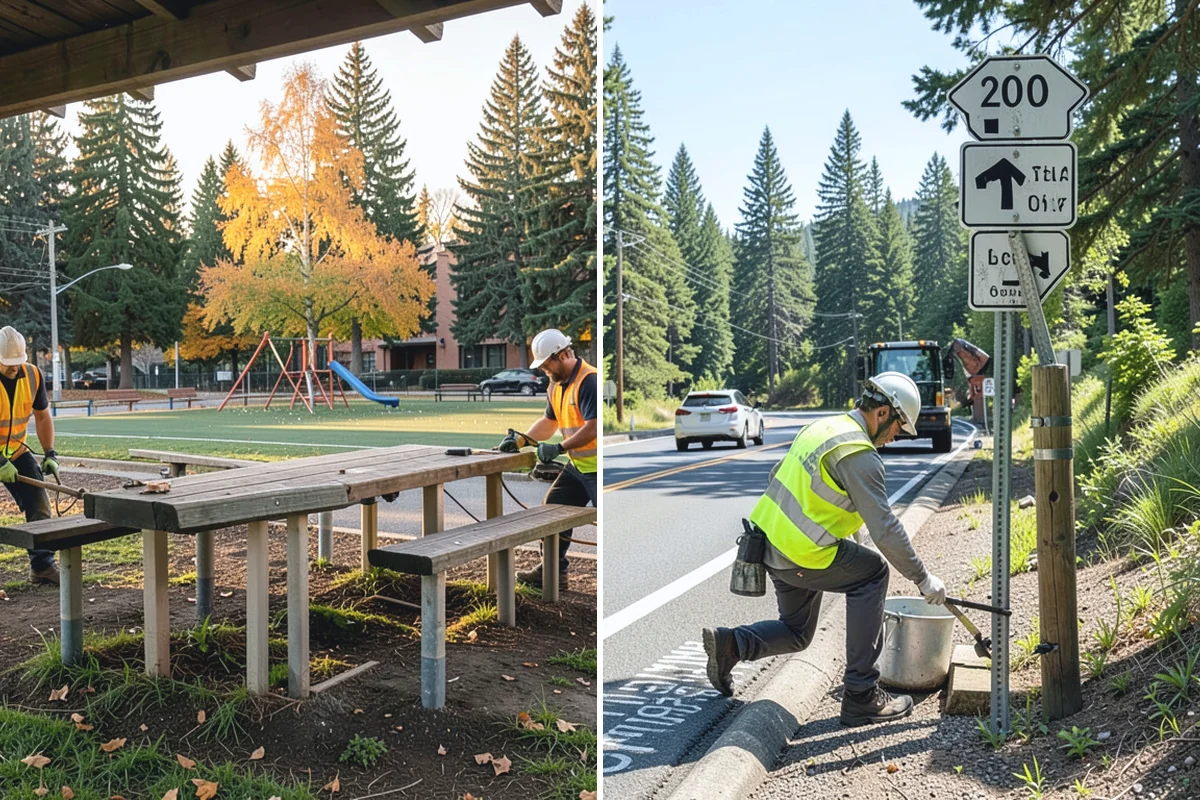 Facility Fencing & Gates in Granite Falls, Snohomish County, WA - Lay out the fence line and gate locations