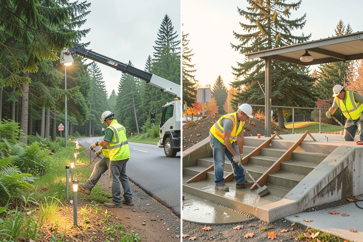 Facility Fencing & Gates in Kent, King County, WA - Lay out the fence line and gate locations