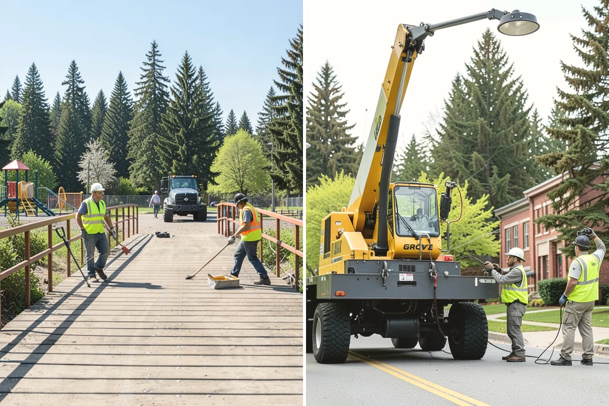 Facility Fencing & Gates in Lake Stevens, Snohomish County, WA - Lay out the fence line and gate locations