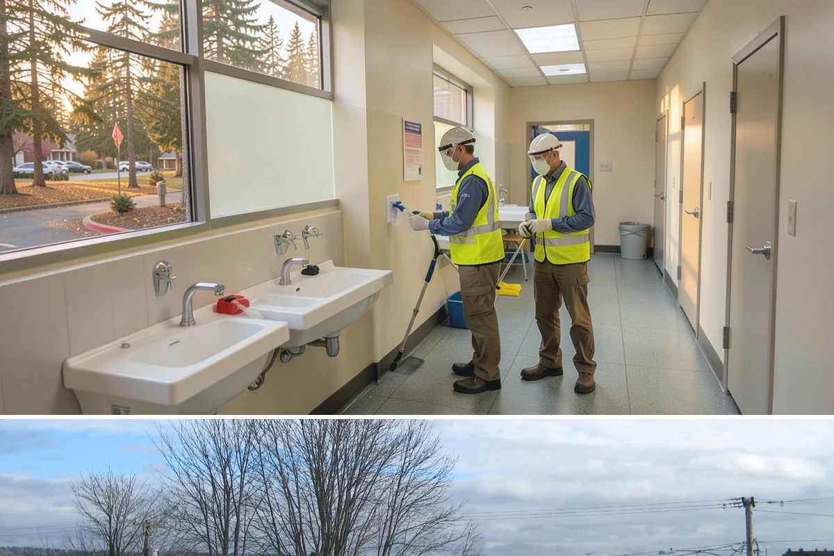 Facility Fencing & Gates in Langley, Island County, WA - Fencing installs year-round, though setting posts is easiest when the ground is not saturated in the depths of winter.