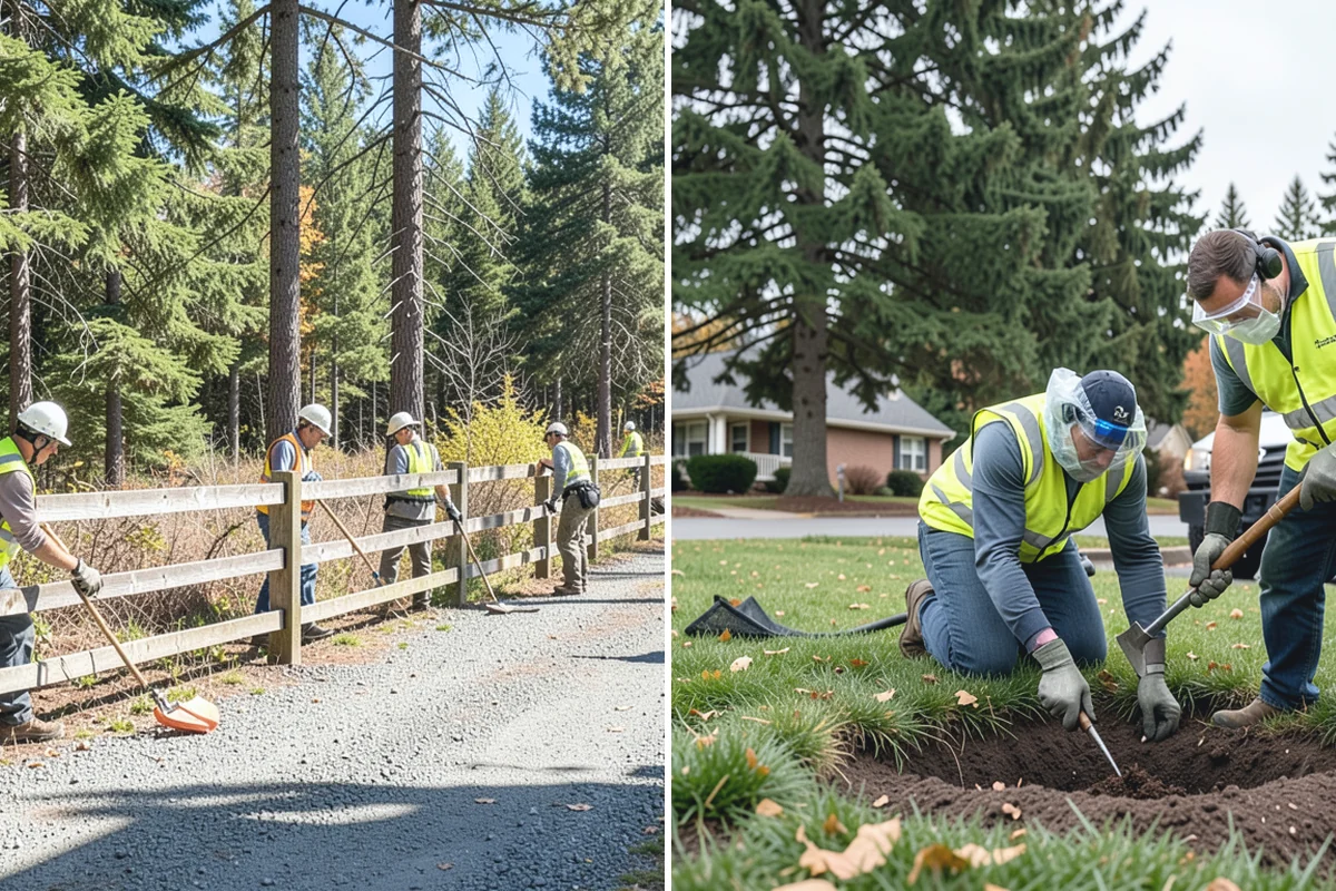 Facility Fencing & Gates in Roy, Pierce County, WA - Lay out the fence line and gate locations