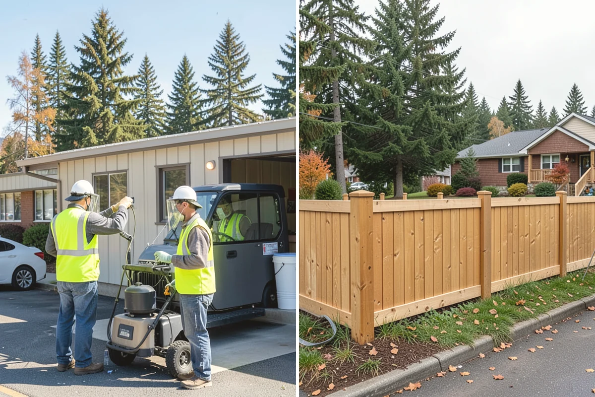 Facility Fencing & Gates in Ruston, Pierce County, WA - Lay out the fence line and gate locations