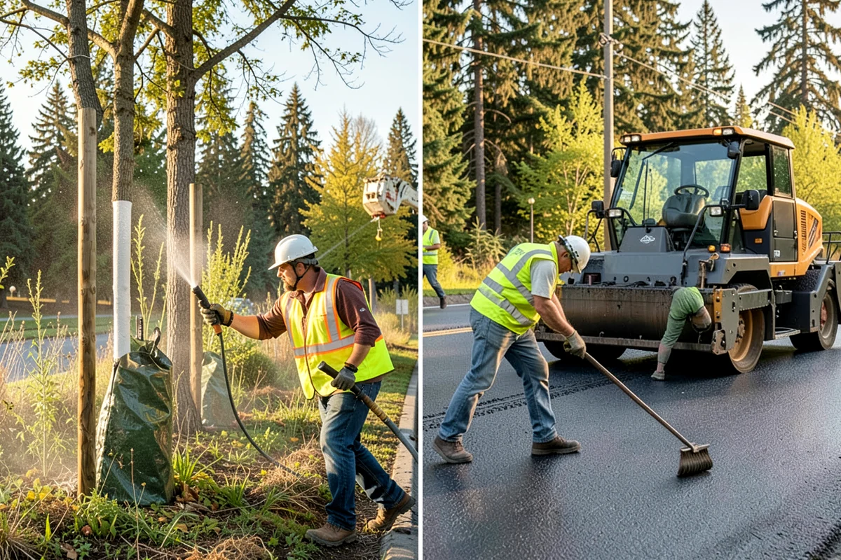 Facility Fencing & Gates in Shoreline, King County, WA - Lay out the fence line and gate locations