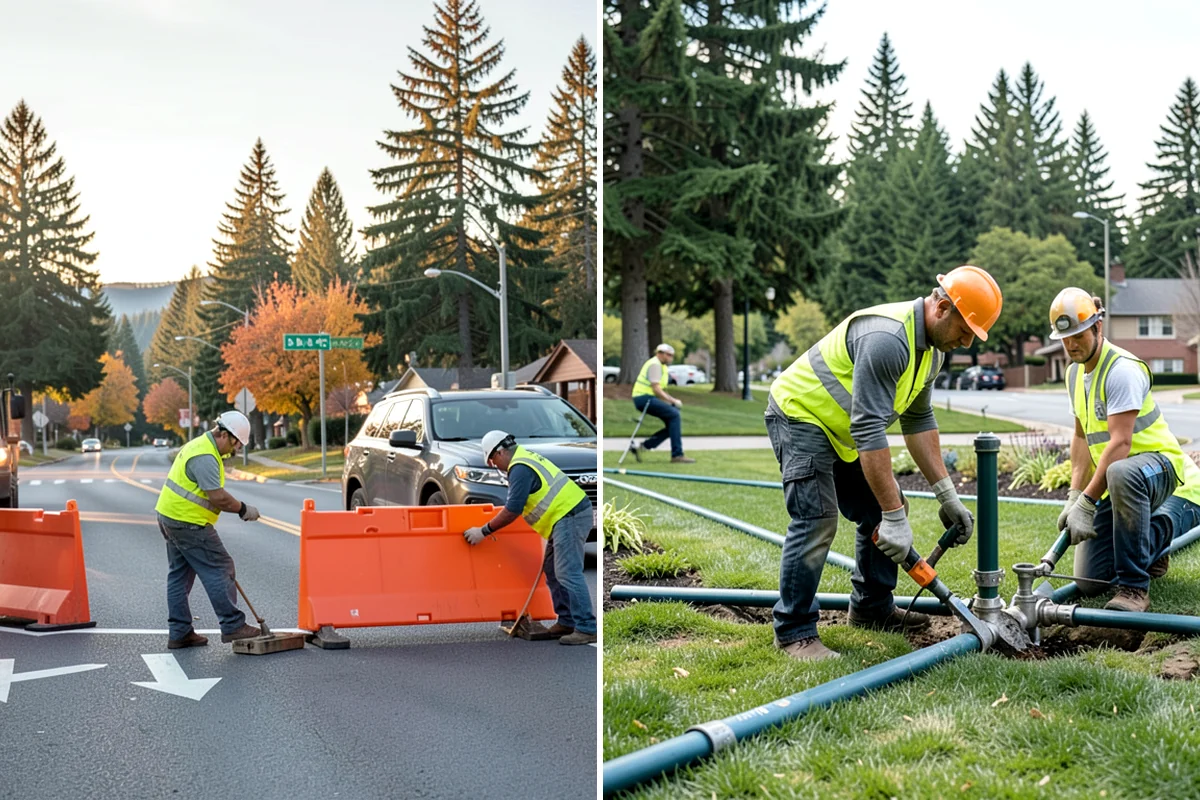 Facility Fencing & Gates in Snoqualmie, King County, WA - Lay out the fence line and gate locations