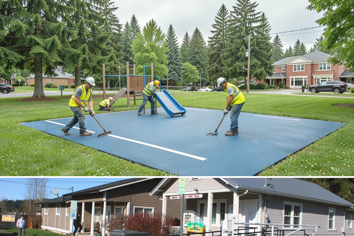 Facility Fencing & Gates in South Prairie, Pierce County, WA - Fencing installs year-round, though setting posts is easiest when the ground is not saturated in the depths of winter.