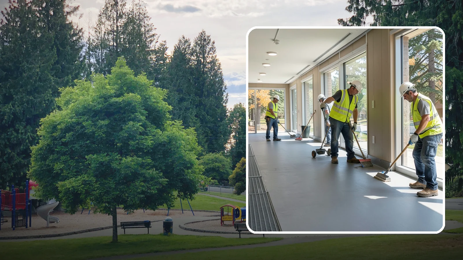 Facility Flooring Installation in Bonney Lake, Pierce County, WA - Commercial flooring installation for public buildings, including resilient, tile, and carpet systems.