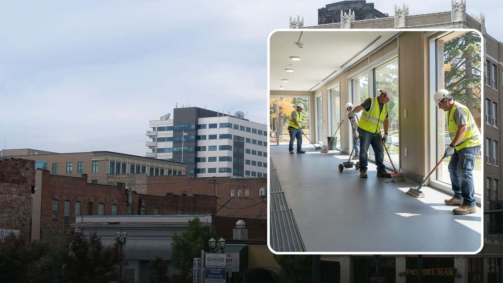 Facility Flooring Installation in Everett, Snohomish County, WA - Commercial flooring installation for public buildings, including resilient, tile, and carpet systems.