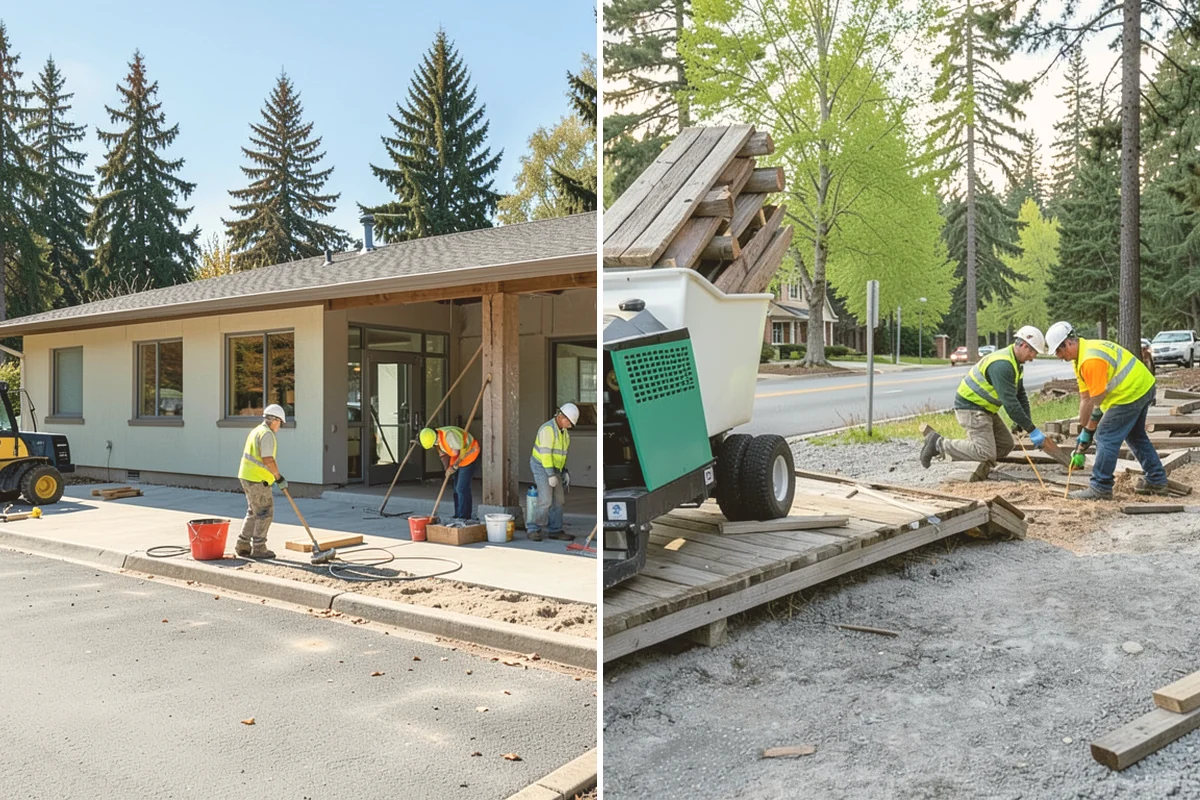 Facility Flooring Installation in Fife, Pierce County, WA - Test and prepare the substrate for the flooring type