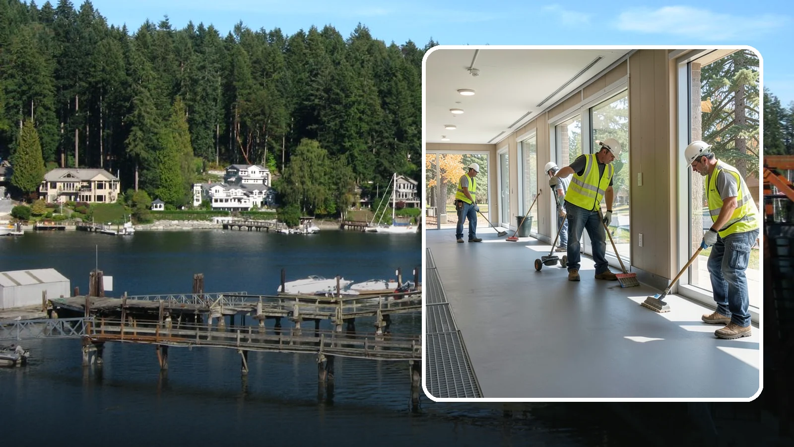 Facility Flooring Installation in Gig Harbor, Pierce County, WA - Commercial flooring installation for public buildings, including resilient, tile, and carpet systems.
