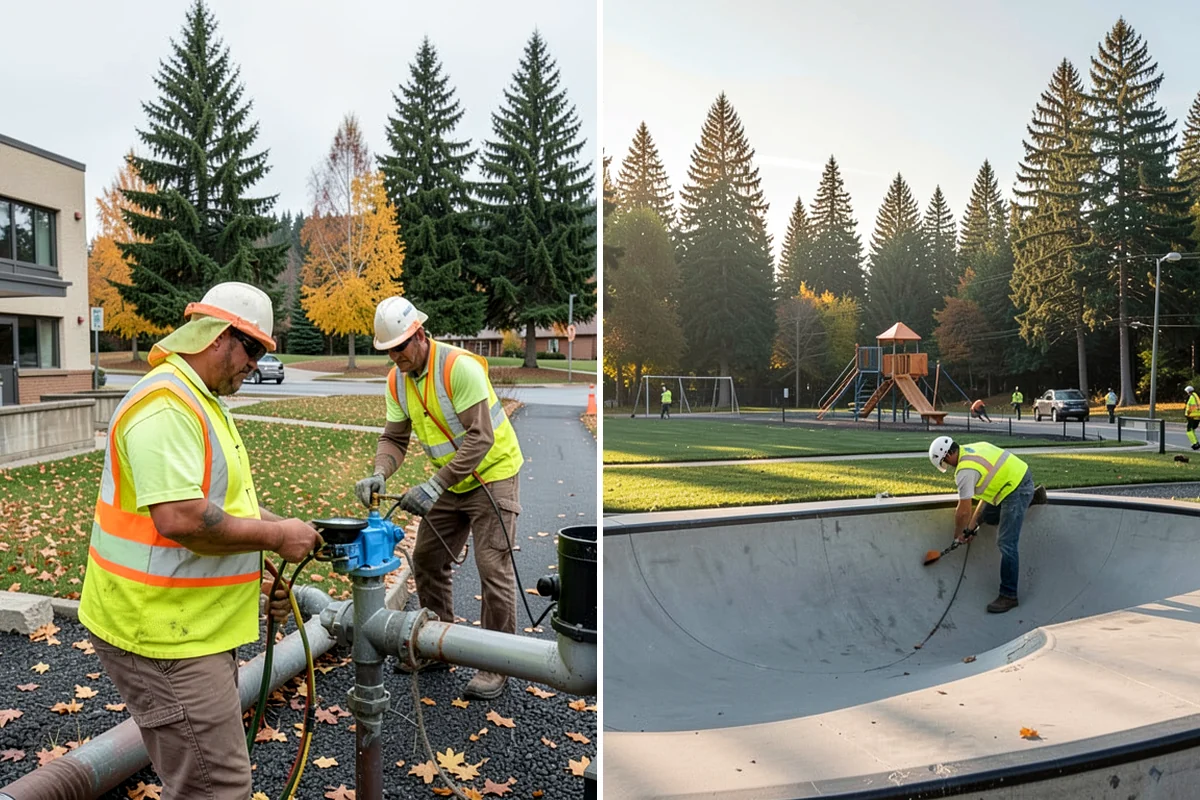 Facility Flooring Installation in Kenmore, King County, WA - Test and prepare the substrate for the flooring type