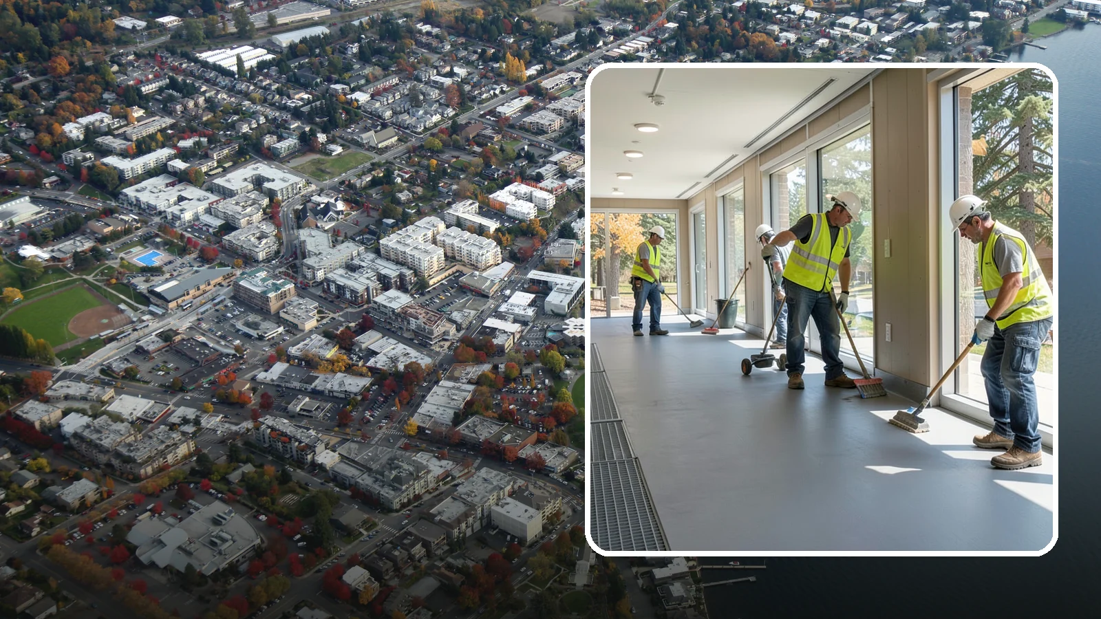 Facility Flooring Installation in Kirkland, King County, WA - Commercial flooring installation for public buildings, including resilient, tile, and carpet systems.