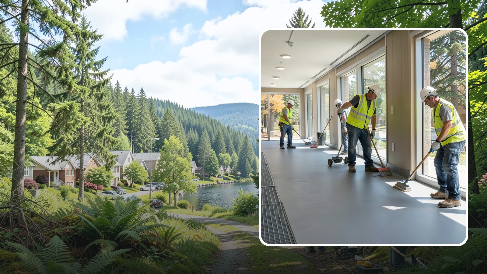 Facility Flooring Installation in Lake Forest Park, King County, WA - Commercial flooring installation for public buildings, including resilient, tile, and carpet systems.