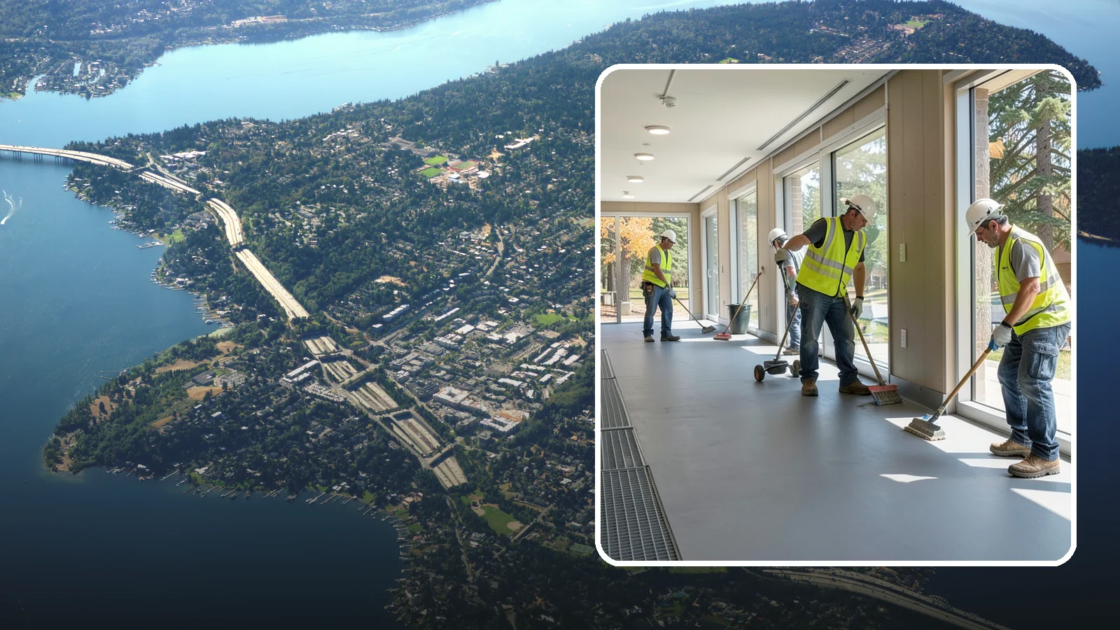 Facility Flooring Installation in Mercer Island, King County, WA - Commercial flooring installation for public buildings, including resilient, tile, and carpet systems.