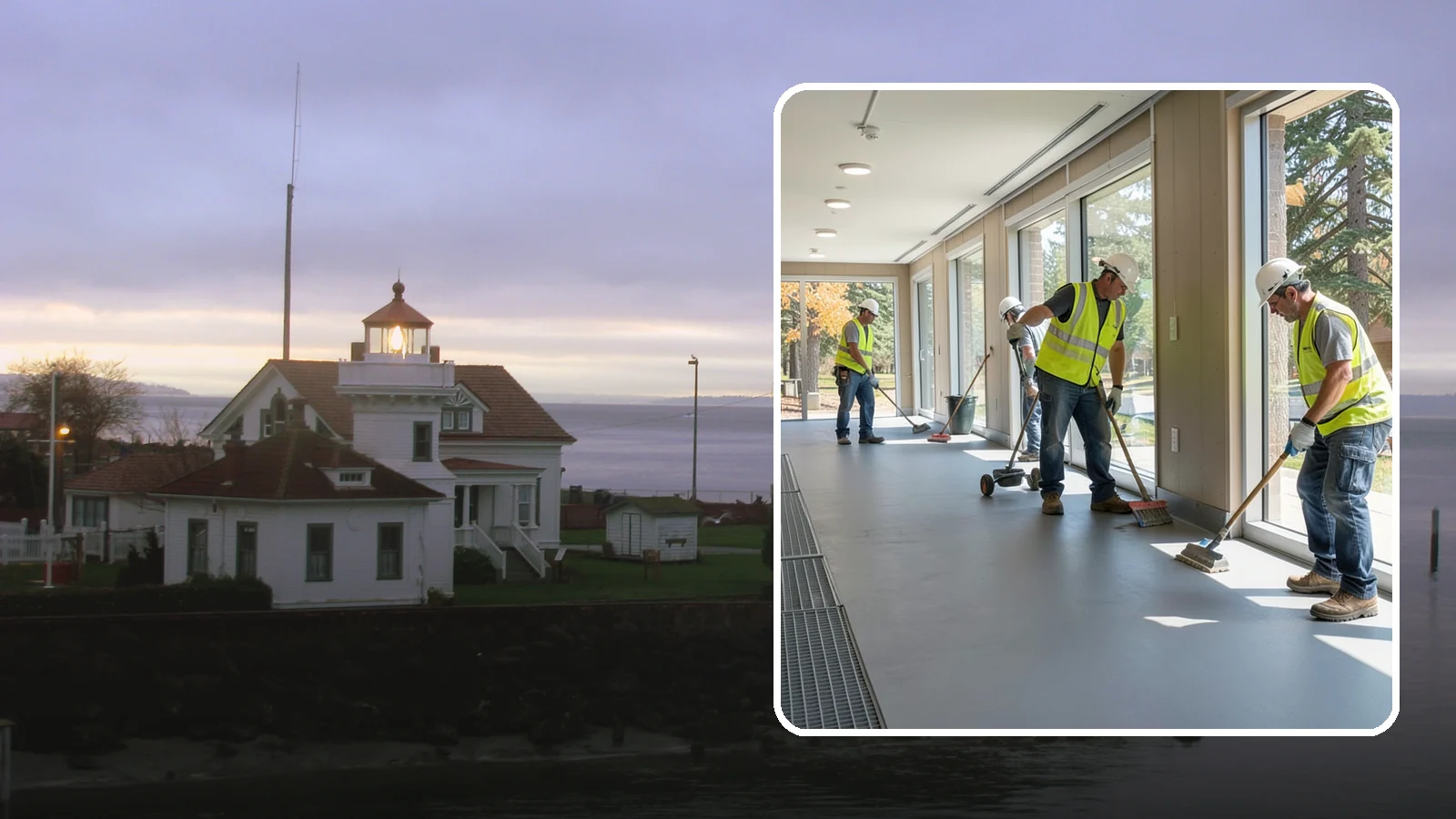 Facility Flooring Installation in Mukilteo, Snohomish County, WA - Commercial flooring installation for public buildings, including resilient, tile, and carpet systems.