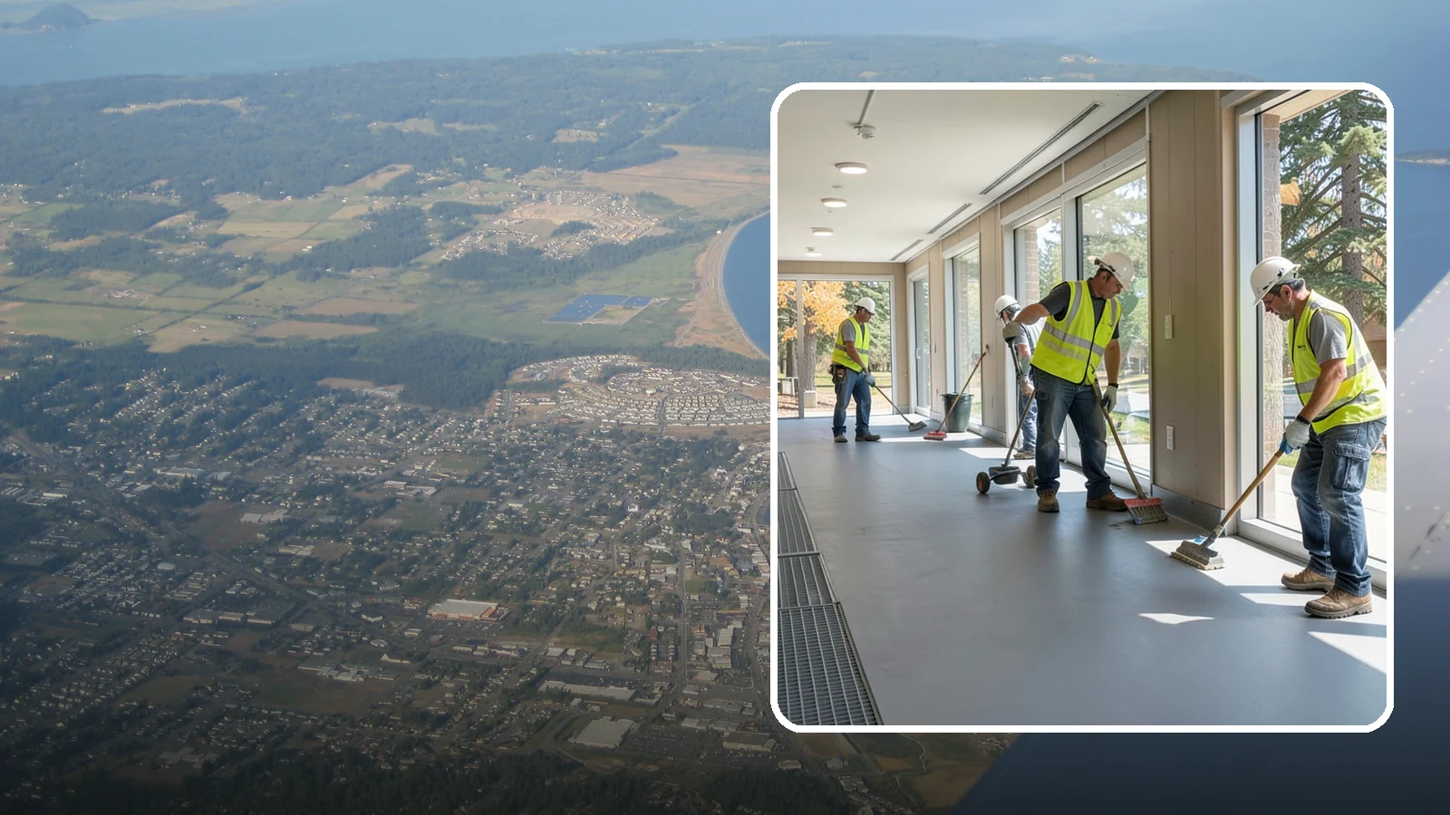 Facility Flooring Installation in Oak Harbor, Island County, WA - Commercial flooring installation for public buildings, including resilient, tile, and carpet systems.