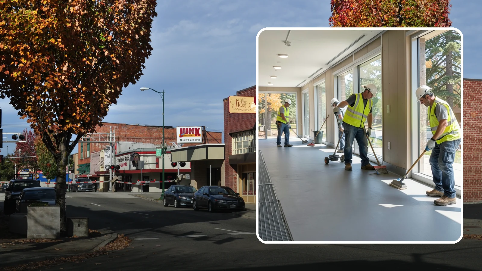 Facility Flooring Installation in Puyallup, Pierce County, WA - Commercial flooring installation for public buildings, including resilient, tile, and carpet systems.