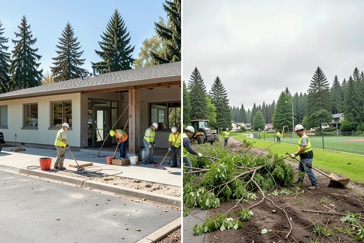 Facility Flooring Installation in SeaTac, King County, WA - Test and prepare the substrate for the flooring type