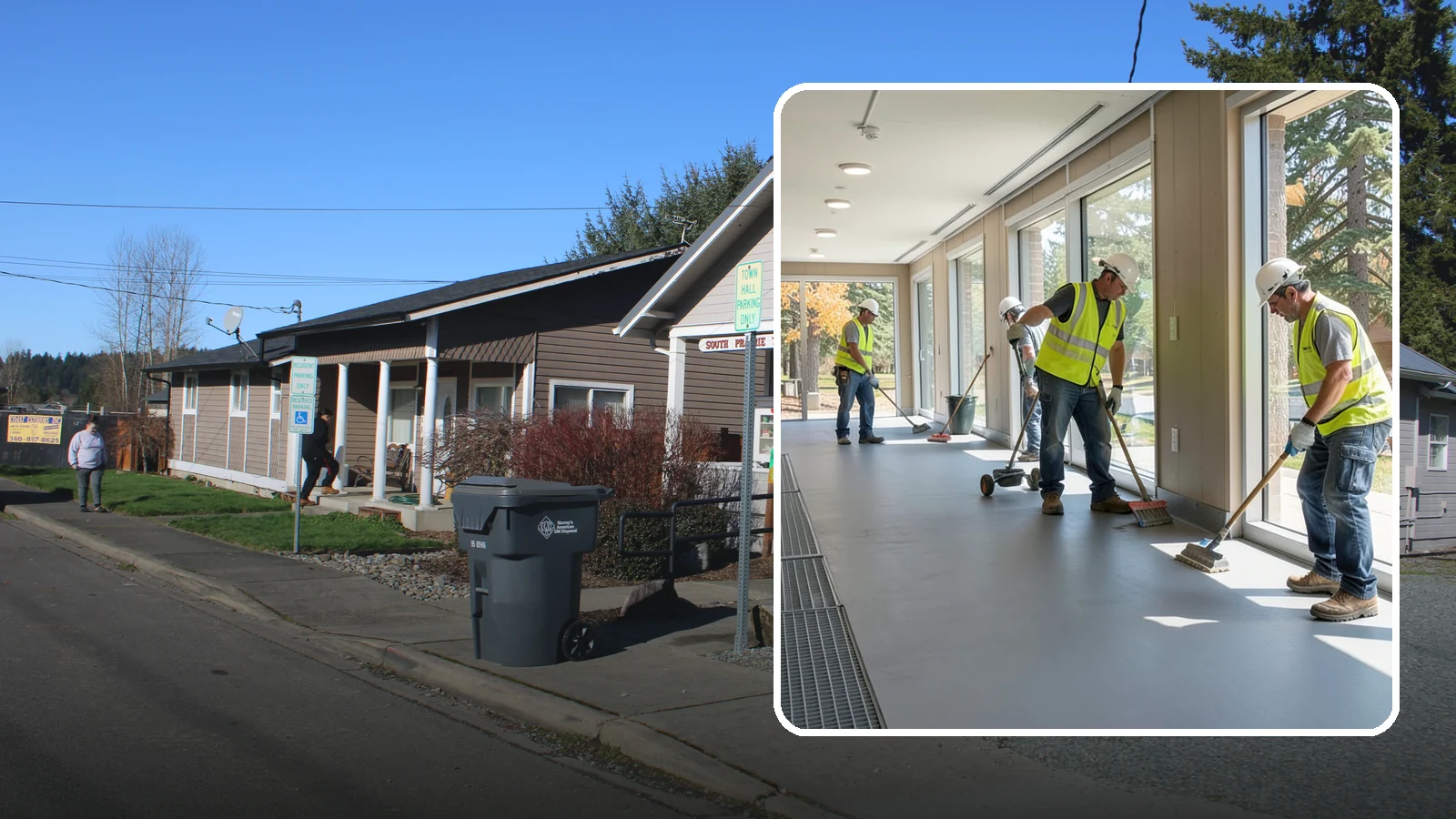 Facility Flooring Installation in South Prairie, Pierce County, WA - Commercial flooring installation for public buildings, including resilient, tile, and carpet systems.