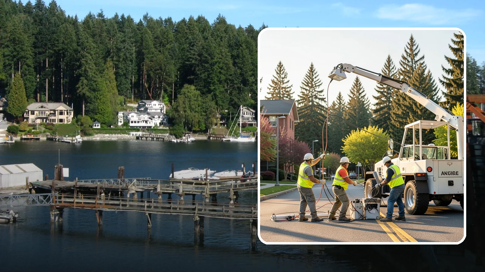 Facility Lighting Retrofit in Gig Harbor, Pierce County, WA - LED lighting retrofits that cut energy costs and improve light quality in public facilities.