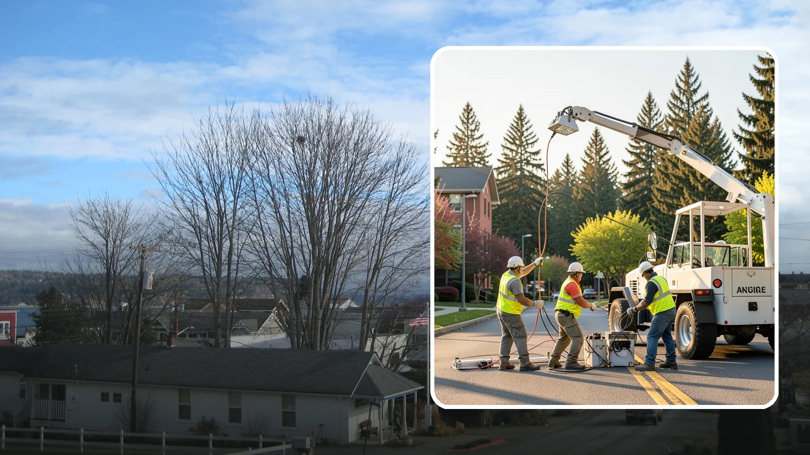 Facility Lighting Retrofit in Langley, Island County, WA - LED lighting retrofits that cut energy costs and improve light quality in public facilities.