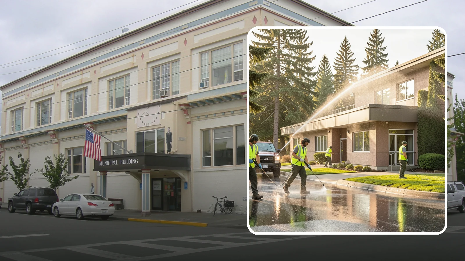Facility Pressure Washing in Anacortes, Skagit County, WA - Remove moss, grime, and buildup from facility exteriors and hardscapes to protect surfaces and public safety.