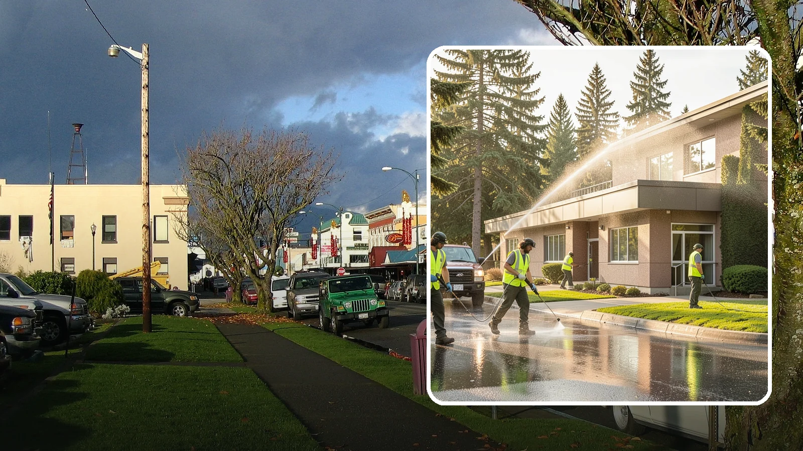 Facility Pressure Washing in Arlington, Snohomish County, WA - Remove moss, grime, and buildup from facility exteriors and hardscapes to protect surfaces and public safety.