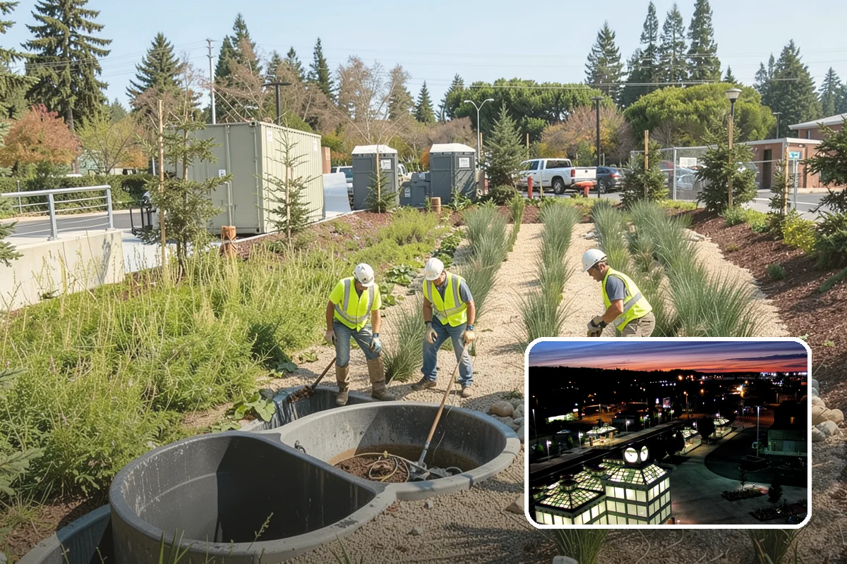 Facility Pressure Washing in Auburn, King County, WA - Removes slip-hazard moss and algae from walkways and entries