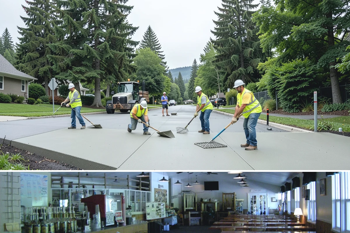 Facility Pressure Washing in Black Diamond, King County, WA - Spring and early summer cleaning removes the moss and algae accumulated through the wet Northwest winter.