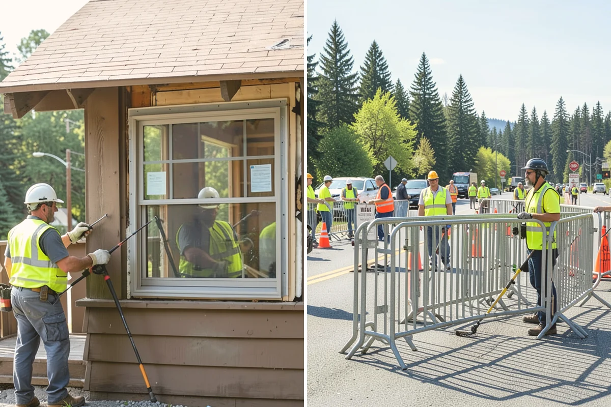 Facility Pressure Washing in Bothell, King County, WA - Surface assessment and pressure and method selection