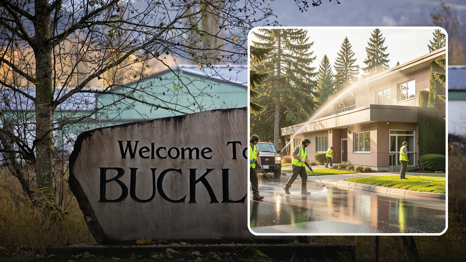 Facility Pressure Washing in Buckley, Pierce County, WA - Remove moss, grime, and buildup from facility exteriors and hardscapes to protect surfaces and public safety.