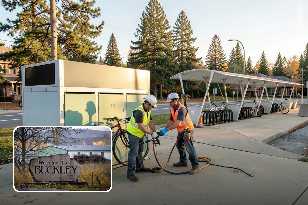 Facility Pressure Washing in Buckley, Pierce County, WA - Removes slip-hazard moss and algae from walkways and entries