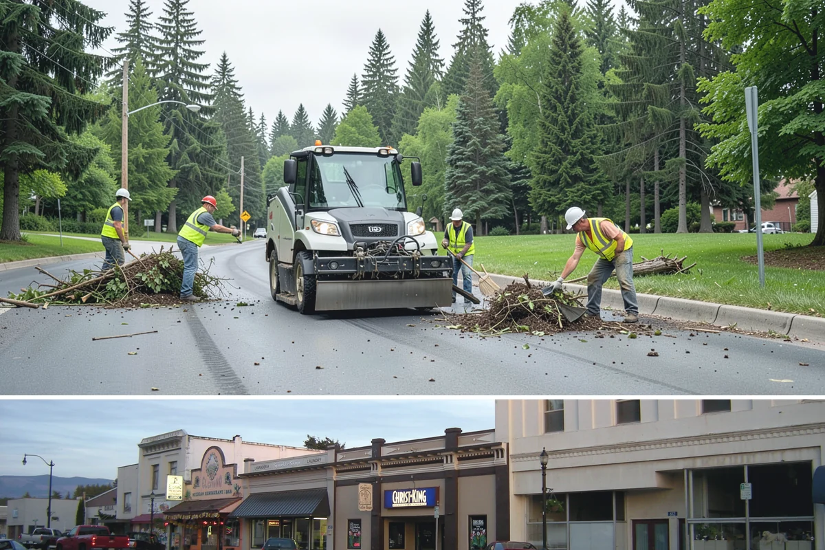 Facility Pressure Washing in Burlington, Skagit County, WA - Spring and early summer cleaning removes the moss and algae accumulated through the wet Northwest winter.
