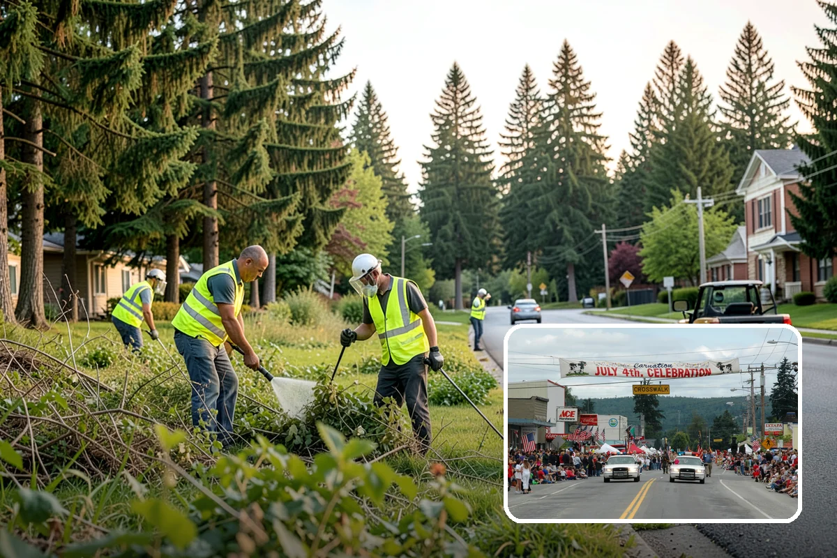 Facility Pressure Washing in Carnation, King County, WA - Removes slip-hazard moss and algae from walkways and entries