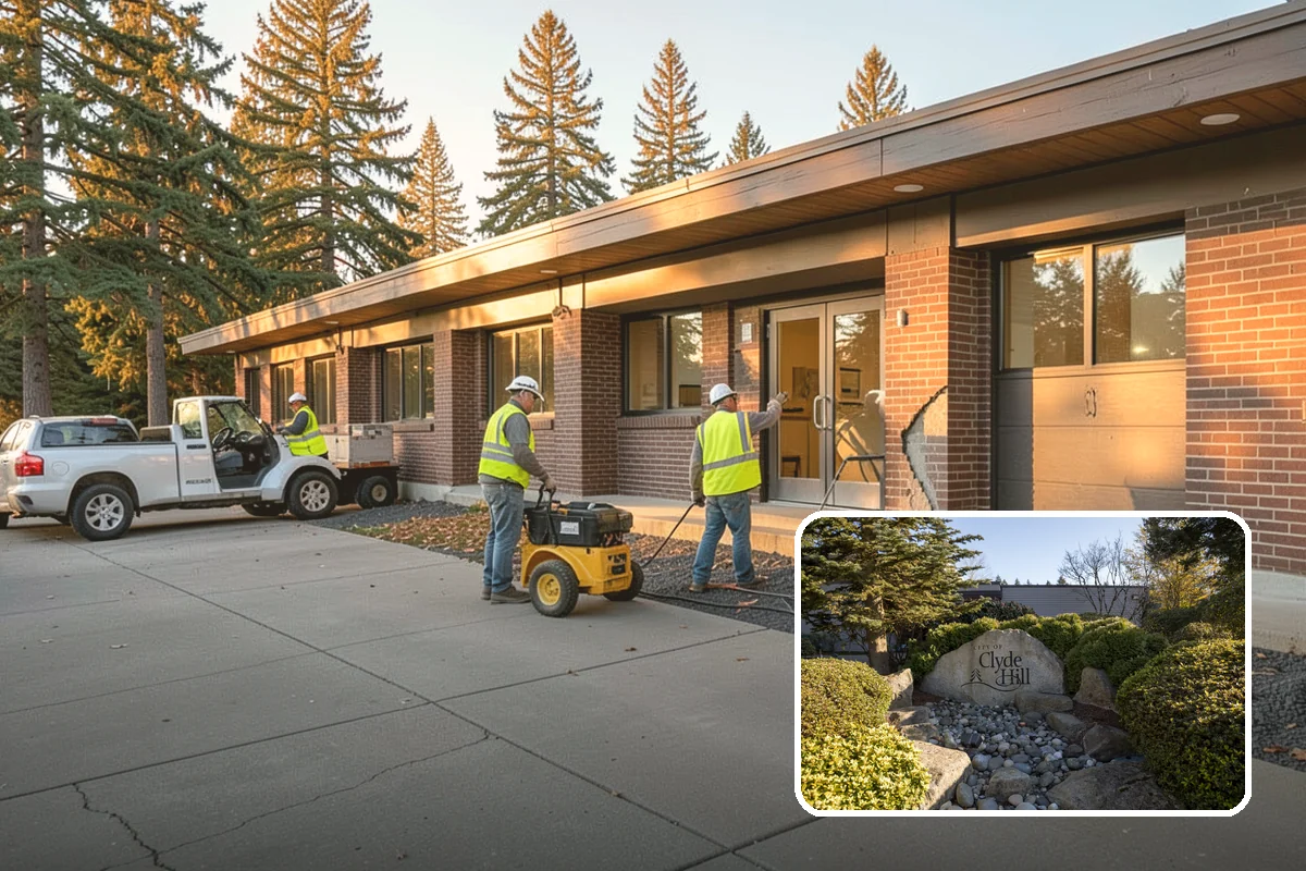 Facility Pressure Washing in Clyde Hill, King County, WA - Removes slip-hazard moss and algae from walkways and entries