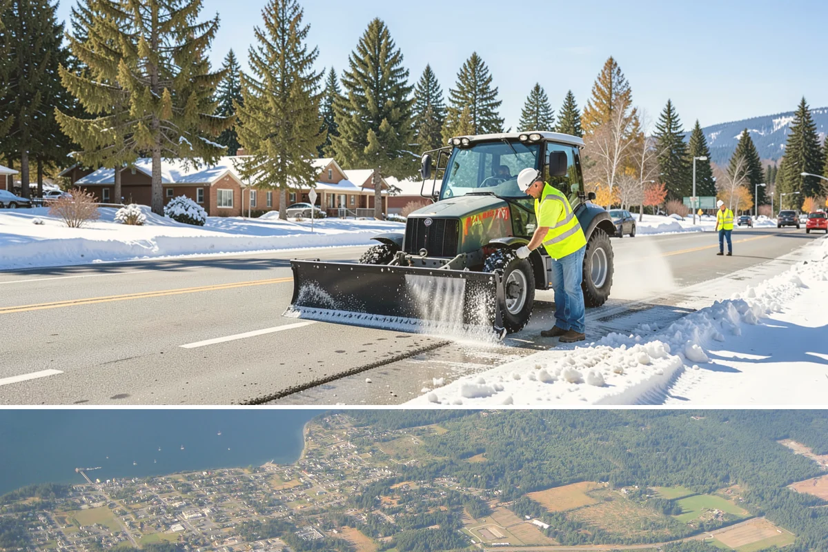 Facility Pressure Washing in Coupeville, Island County, WA - Spring and early summer cleaning removes the moss and algae accumulated through the wet Northwest winter.