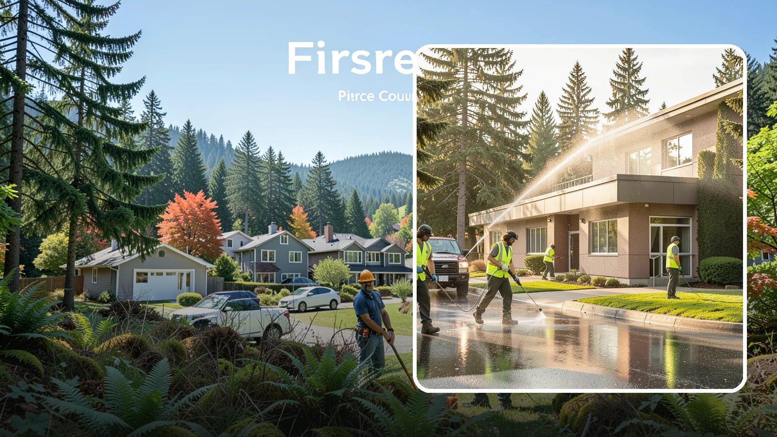 Facility Pressure Washing in Fircrest, Pierce County, WA - Remove moss, grime, and buildup from facility exteriors and hardscapes to protect surfaces and public safety.