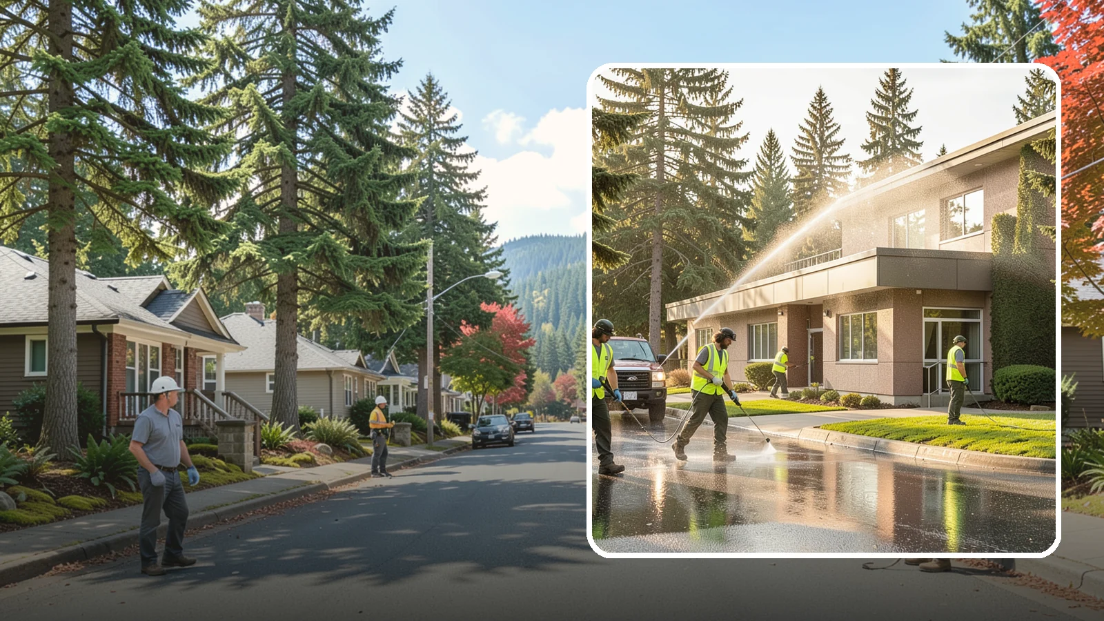 Facility Pressure Washing in Hunts Point, King County, WA - Remove moss, grime, and buildup from facility exteriors and hardscapes to protect surfaces and public safety.