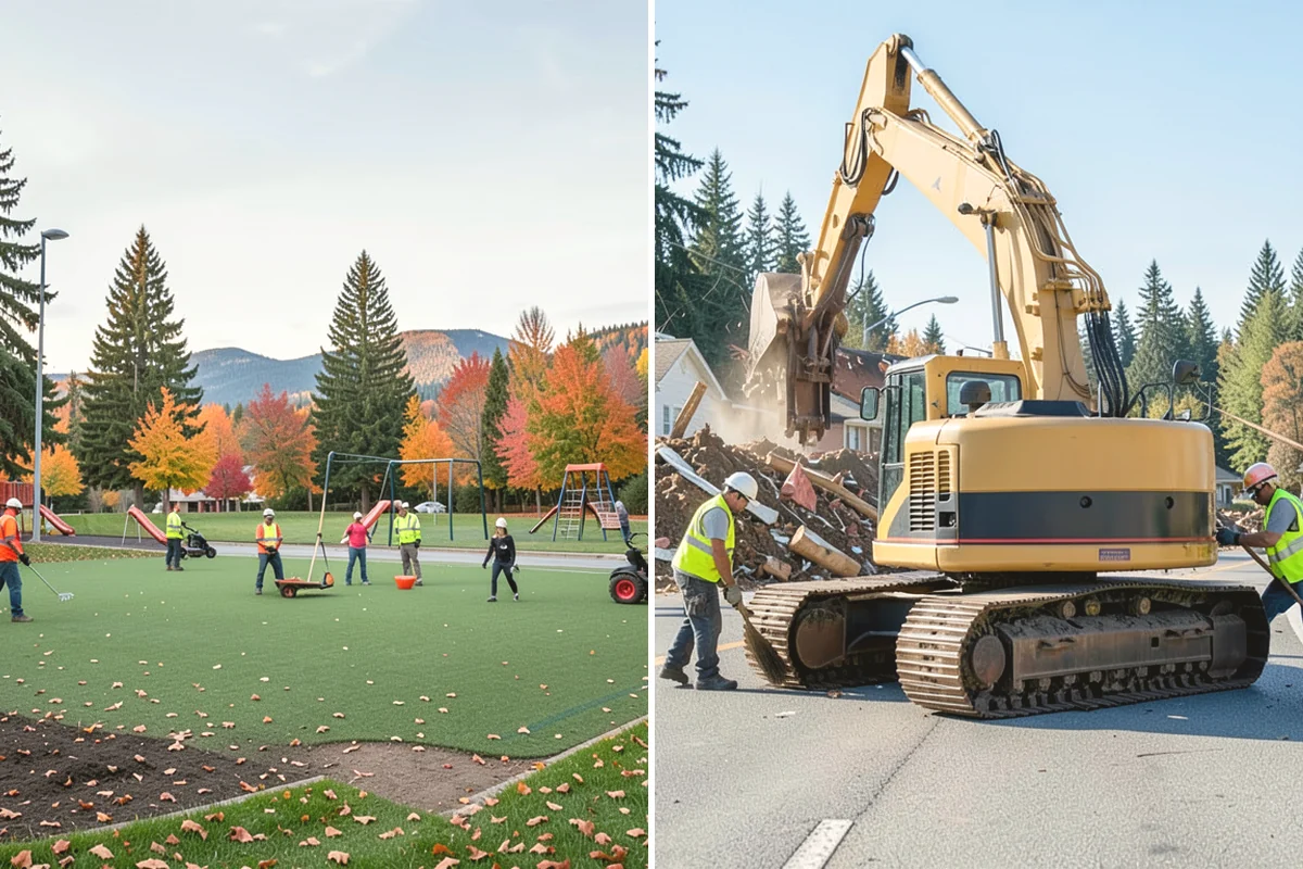 Facility Pressure Washing in Issaquah, King County, WA - Surface assessment and pressure and method selection