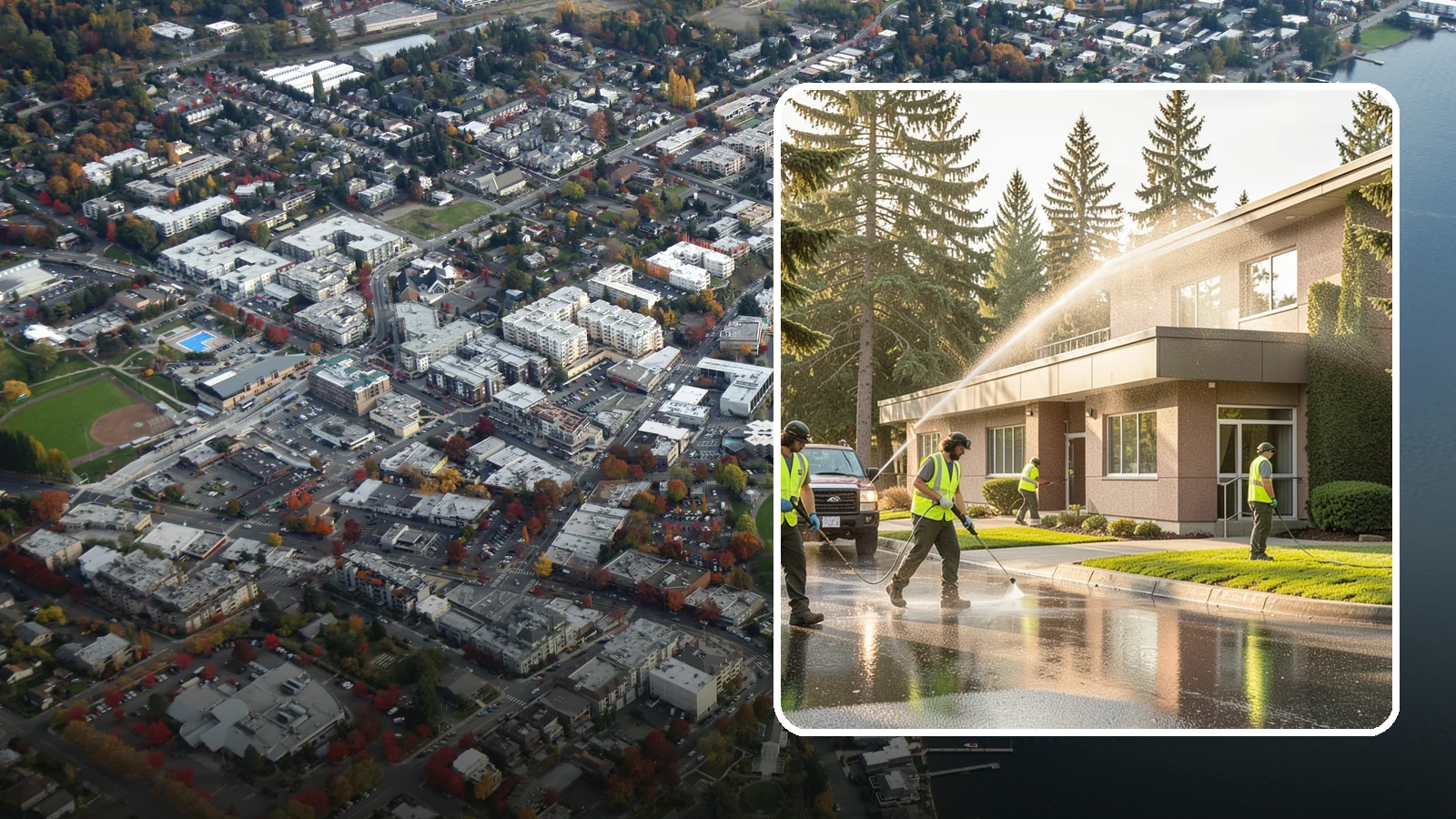 Facility Pressure Washing in Kirkland, King County, WA - Remove moss, grime, and buildup from facility exteriors and hardscapes to protect surfaces and public safety.