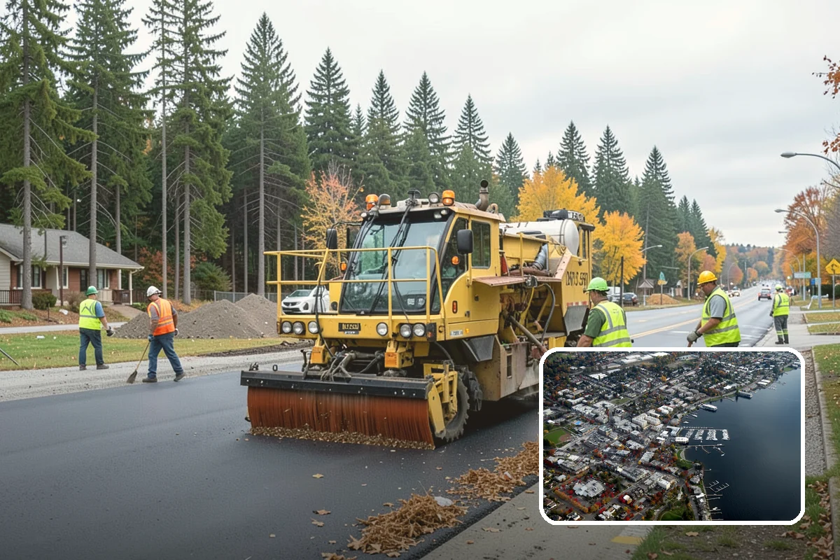 Facility Pressure Washing in Kirkland, King County, WA - Removes slip-hazard moss and algae from walkways and entries