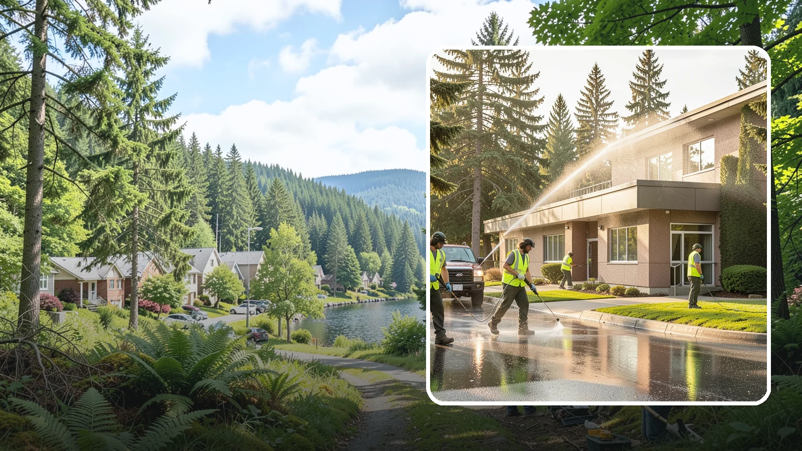 Facility Pressure Washing in Lake Forest Park, King County, WA - Remove moss, grime, and buildup from facility exteriors and hardscapes to protect surfaces and public safety.