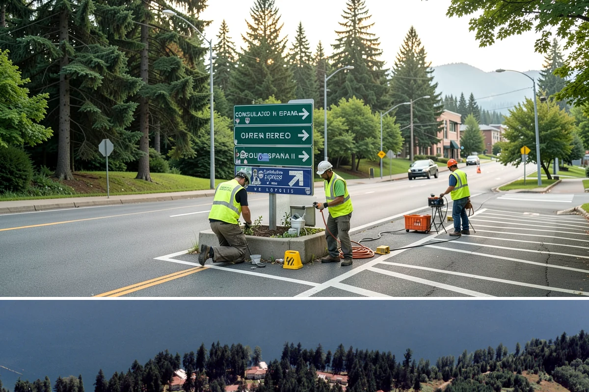 Facility Pressure Washing in Lakewood, Pierce County, WA - Spring and early summer cleaning removes the moss and algae accumulated through the wet Northwest winter.