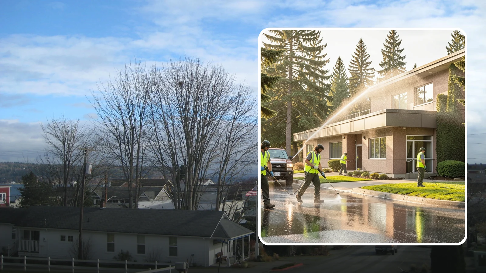 Facility Pressure Washing in Langley, Island County, WA - Remove moss, grime, and buildup from facility exteriors and hardscapes to protect surfaces and public safety.