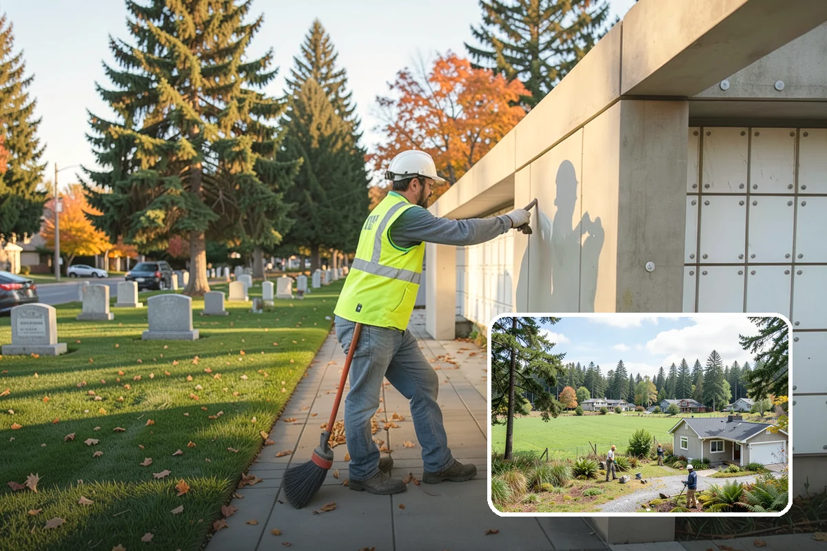 Facility Pressure Washing in Lyman, Skagit County, WA - Removes slip-hazard moss and algae from walkways and entries