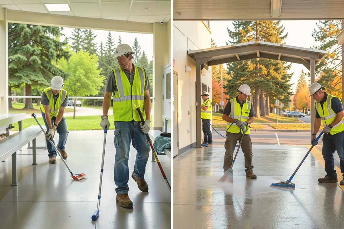 Facility Pressure Washing in Lynnwood, Snohomish County, WA - Surface assessment and pressure and method selection