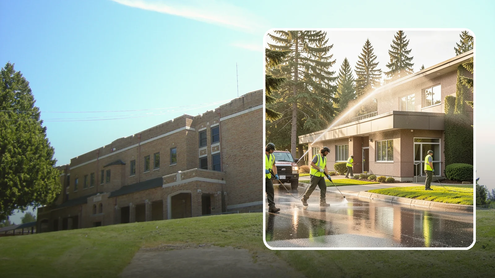 Facility Pressure Washing in Maple Valley, King County, WA - Remove moss, grime, and buildup from facility exteriors and hardscapes to protect surfaces and public safety.